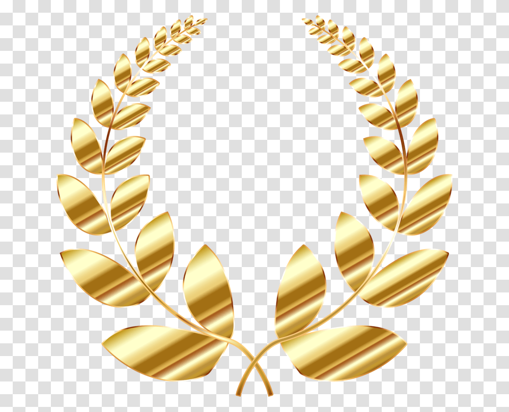 Golden Laurel Wreath, Pattern, Floral Design Transparent Png