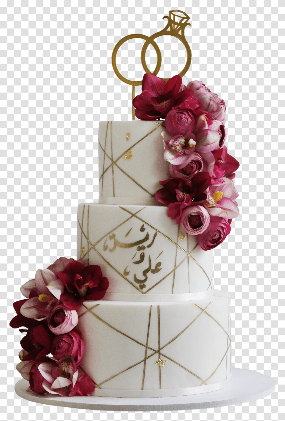Golden Line 3 Layer Cake Wedding Cake, Dessert, Food, Apparel Transparent Png