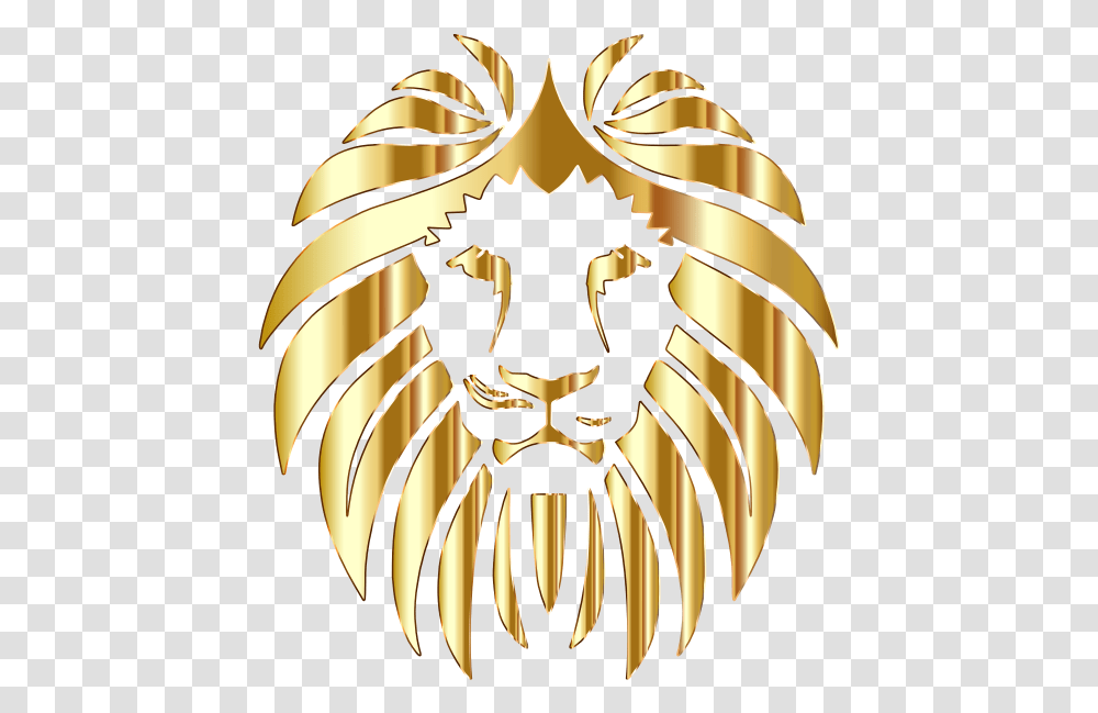 Golden Lion Variation 2 No Background Gold Lion Logo, Lamp, Trademark, Emblem Transparent Png