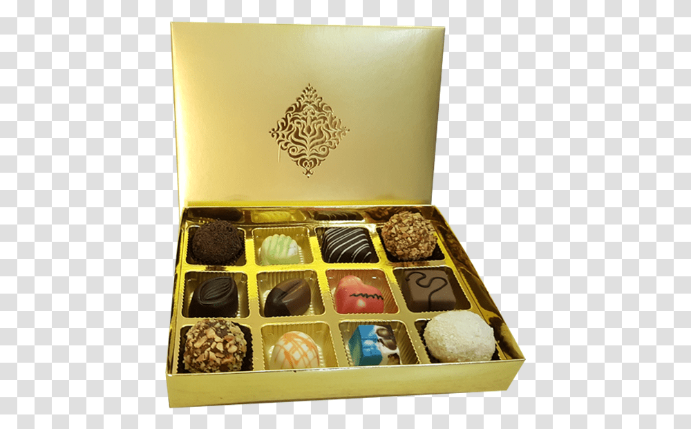 Golden Luxury Chocolate Box Giri Choco, Dessert, Food, Sweets, Confectionery Transparent Png