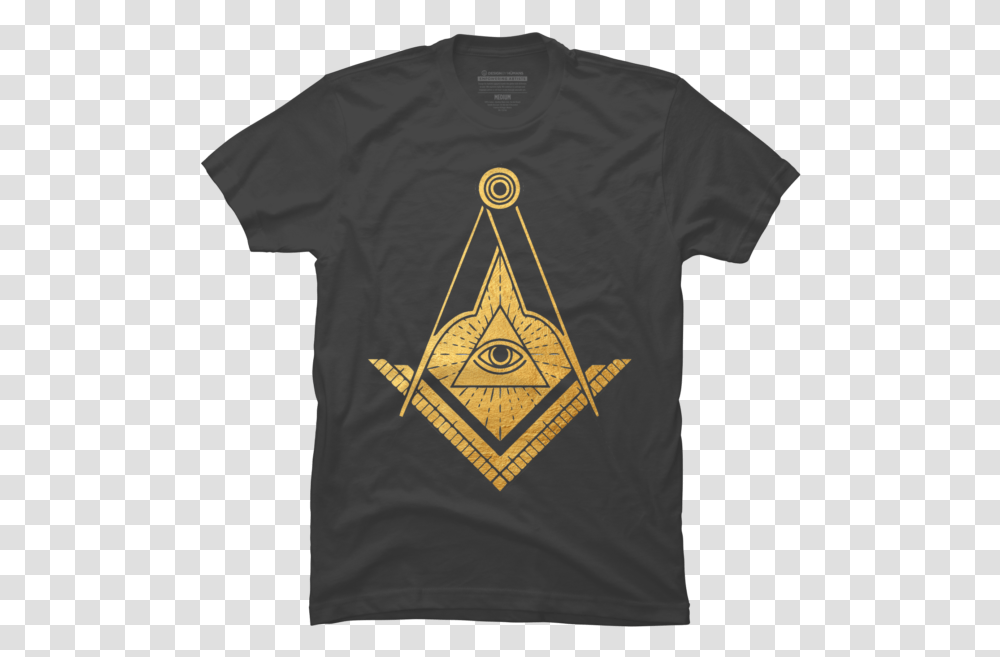Golden Masonic Symbol All Seeing Eye Mason, Apparel, T-Shirt Transparent Png