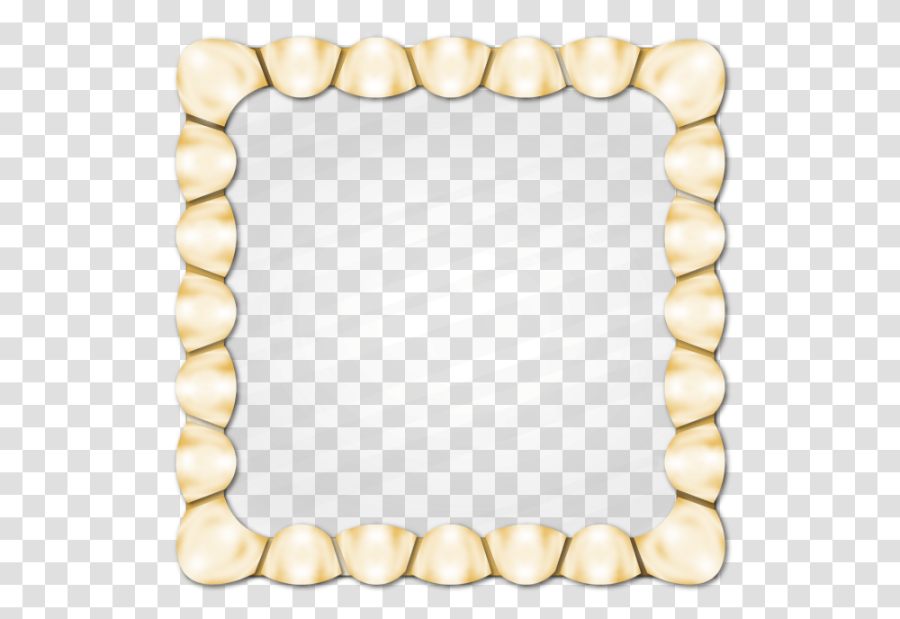 Golden Metal Frame Shiny Round Lines Bead, Teeth, Mouth, Lip, Jaw Transparent Png