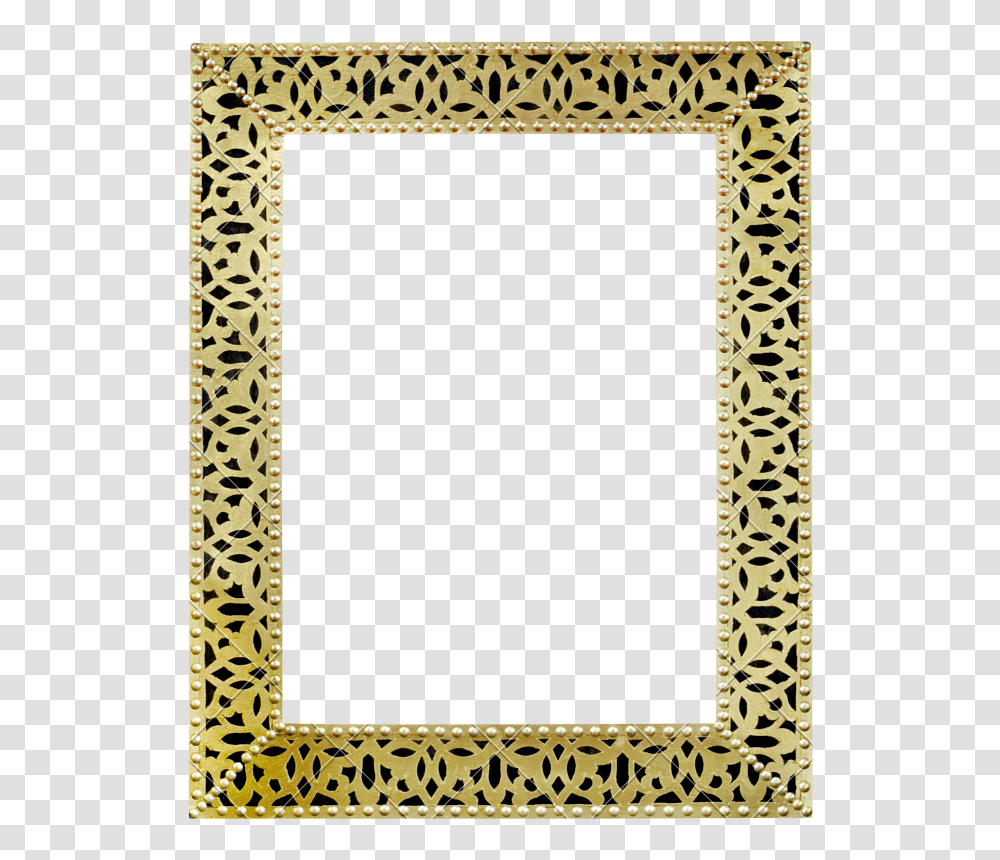 Golden Mirror Frame, Rug, Texture Transparent Png