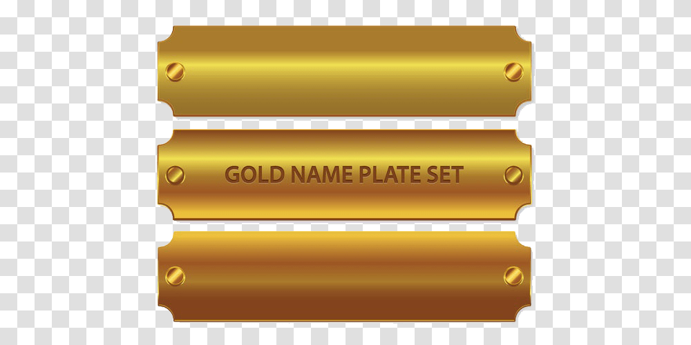 Golden Name Plate Pic Gold Bismillah Gold, Ammunition, Weapon, Weaponry, Baseball Bat Transparent Png