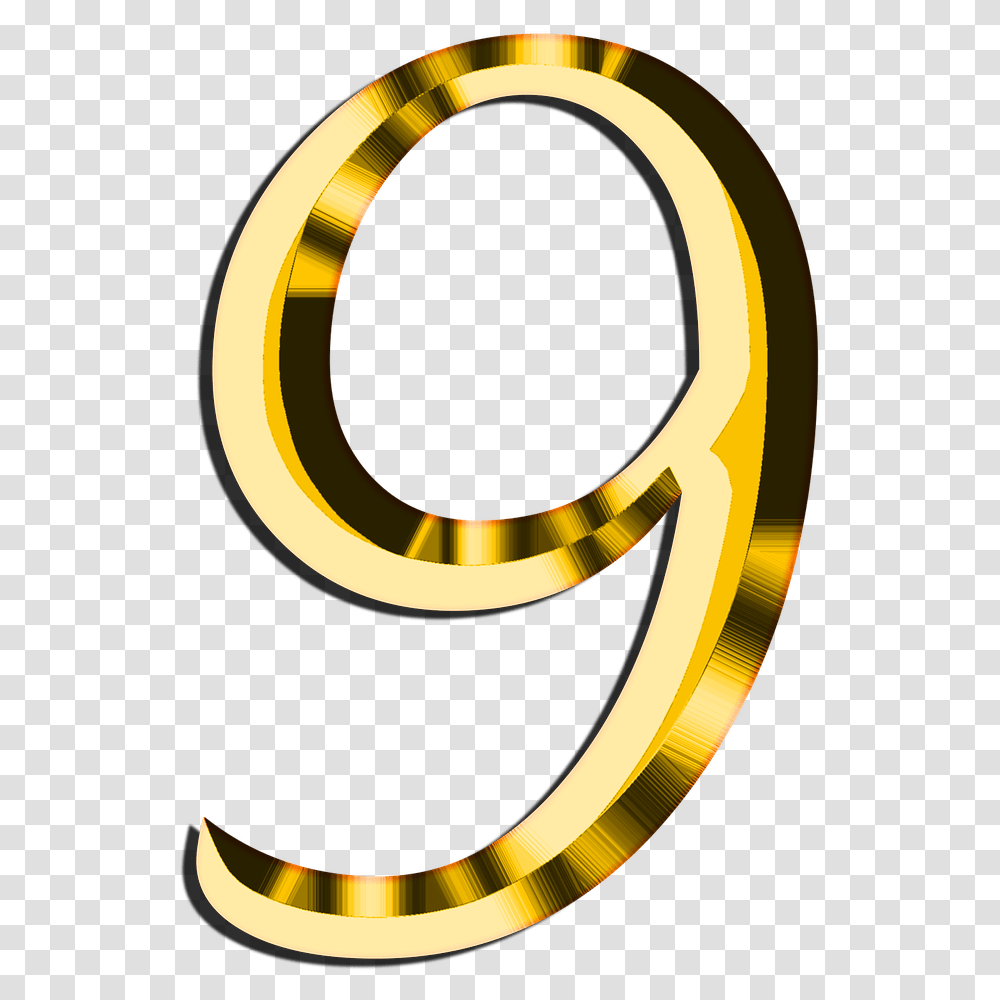 Golden Number Golden Number 9, Alphabet, Label Transparent Png