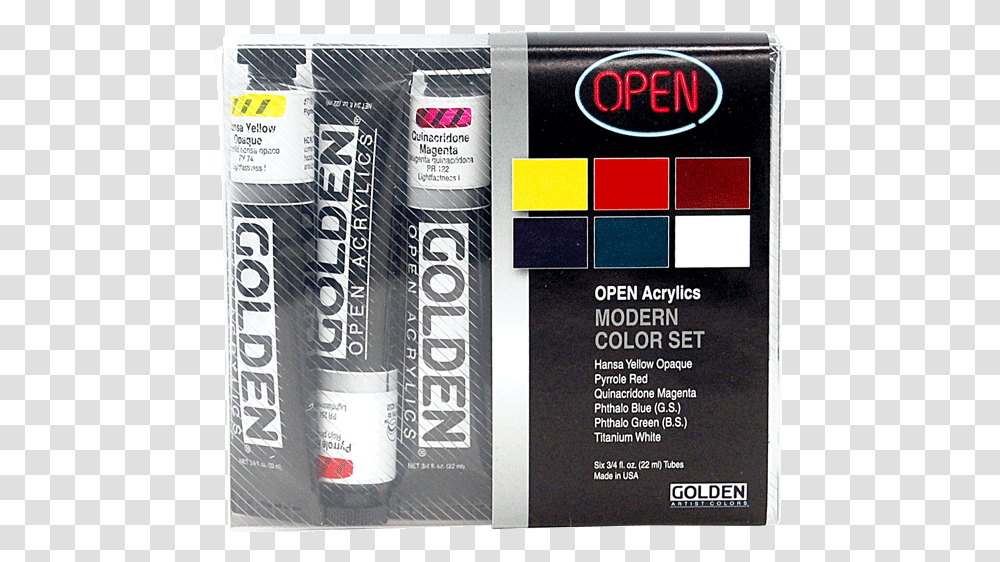 Golden Open Acrylic Introductory Set Golden Open Acrylics Set, Text, Paper, Advertisement, Poster Transparent Png