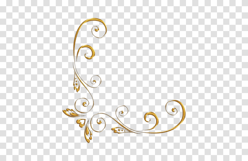 Golden Ornaments Image Gold Swirl Border, Floral Design, Pattern Transparent Png