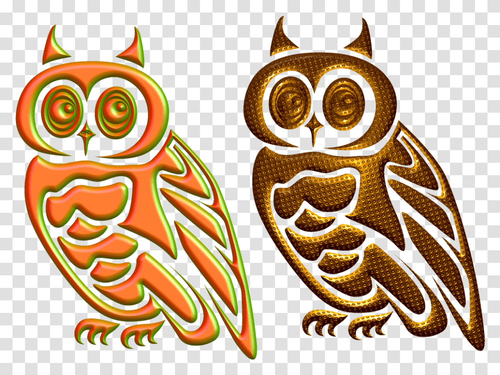 Golden Owl, Pattern, Fractal, Ornament Transparent Png
