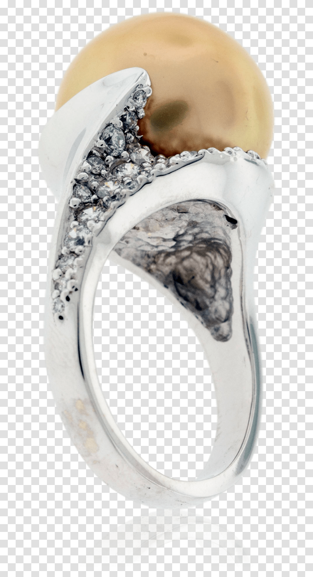 Golden Pearl And Diamond Swirl Ring Pre Engagement Ring, Platinum, Gemstone, Jewelry, Accessories Transparent Png