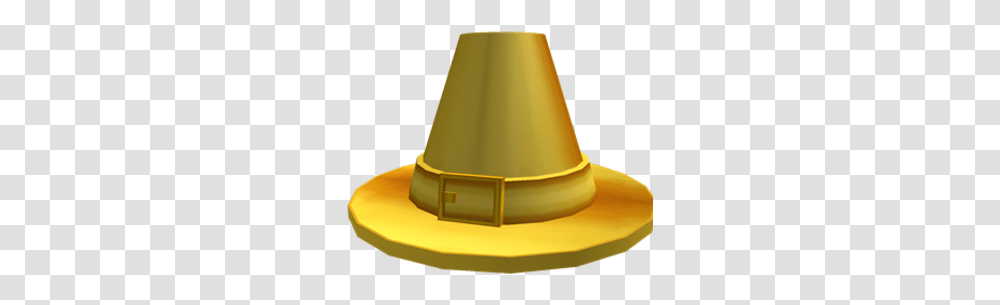 Golden Pilgrim Hat Roblox Golden Pilgrim Hat, Clothing, Apparel, Lamp, Sombrero Transparent Png