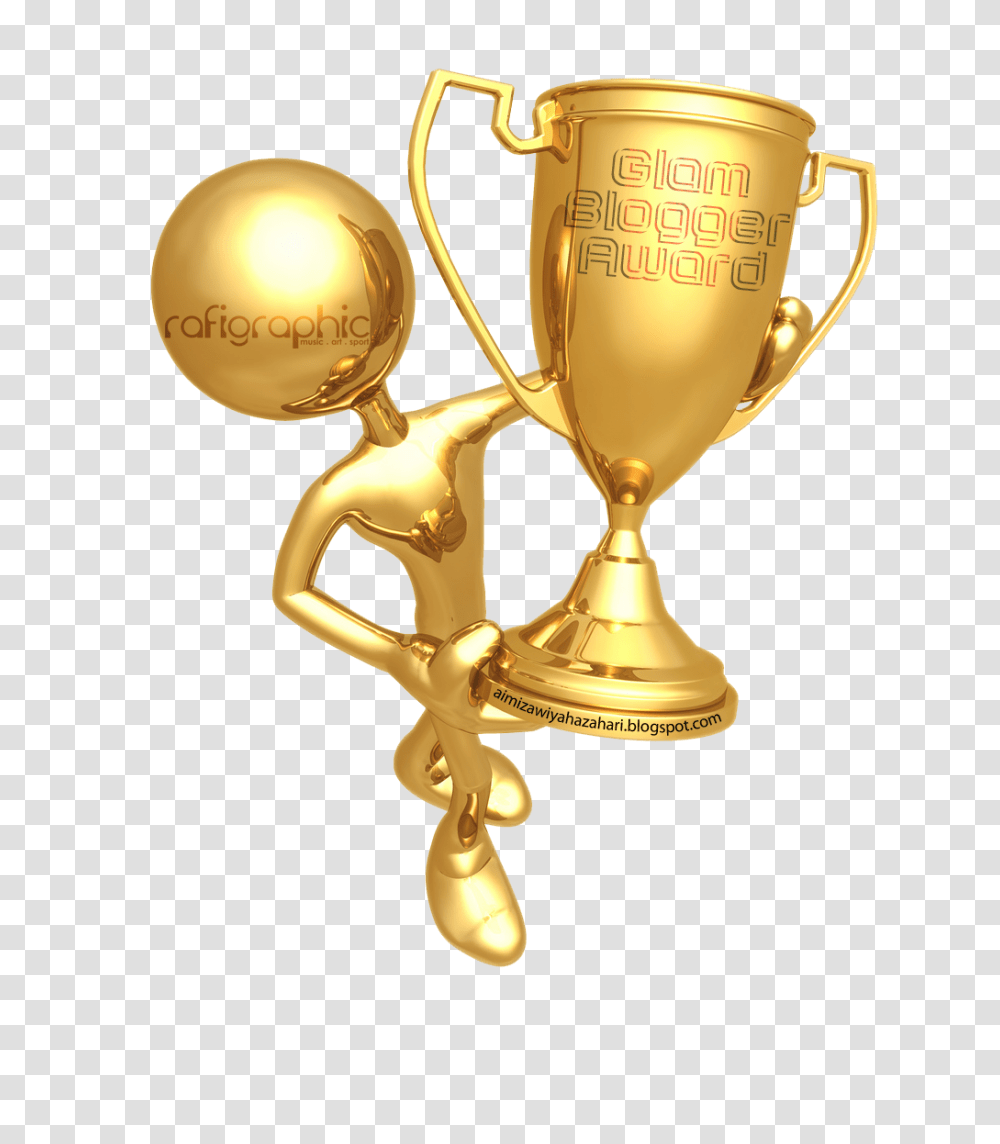 Golden Prize Cup With Gold Statue Images Download Prize Giving, Lamp, Trophy Transparent Png