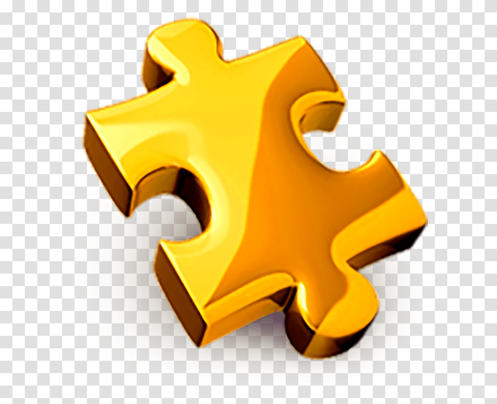 Golden Puzzle Piece Yellow Puzzle Piece, Jigsaw Puzzle, Game, Carnival, Crowd Transparent Png