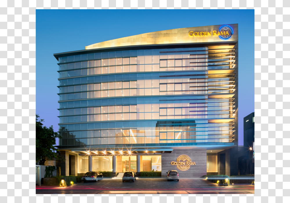 Golden Rama, Office Building, Car, Convention Center, Architecture Transparent Png