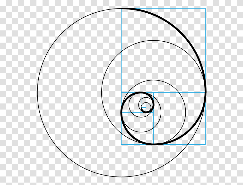Golden Ratio Circle Fibonacci Spiral On Circle, Recycling Symbol Transparent Png