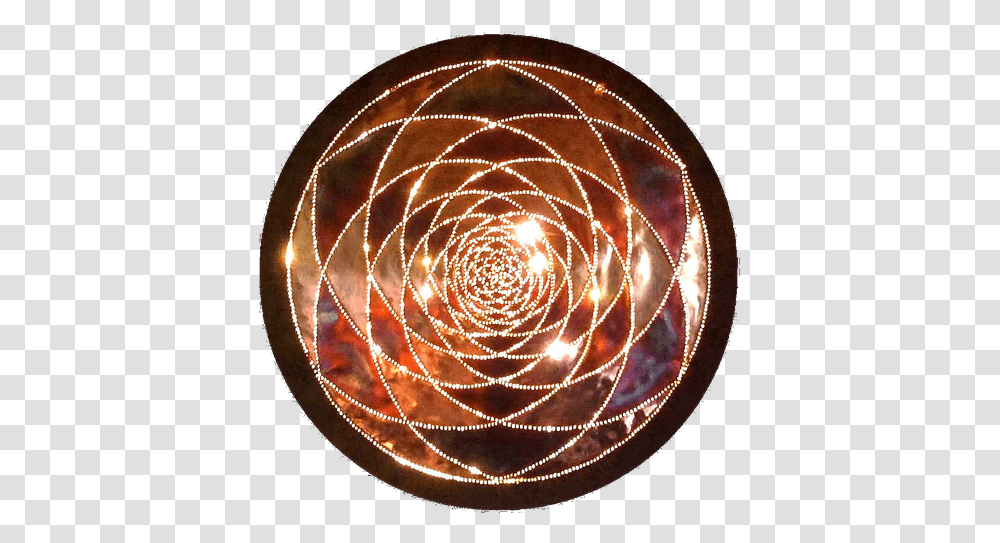 Golden Ratio Copper Lightmandala Mandala Light, Sphere, Ornament, Spiral, Fractal Transparent Png