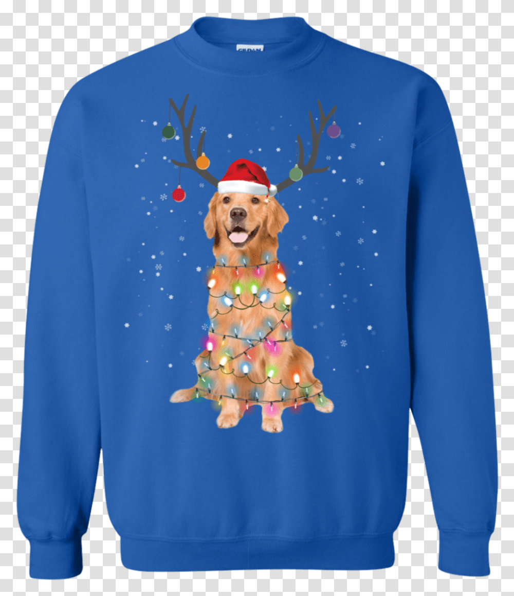 Golden Retriever Christmas Sweater, Sleeve, Long Sleeve, Sweatshirt Transparent Png
