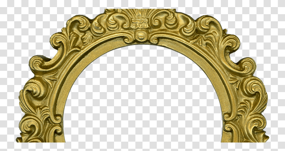 Golden Round Frame Download Golden Round Photo Frame, Gate, Oval, Wood, Bronze Transparent Png