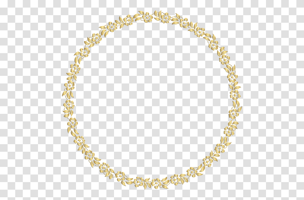 Golden Round Frame Image Golden Round Border, Necklace, Jewelry, Accessories, Accessory Transparent Png