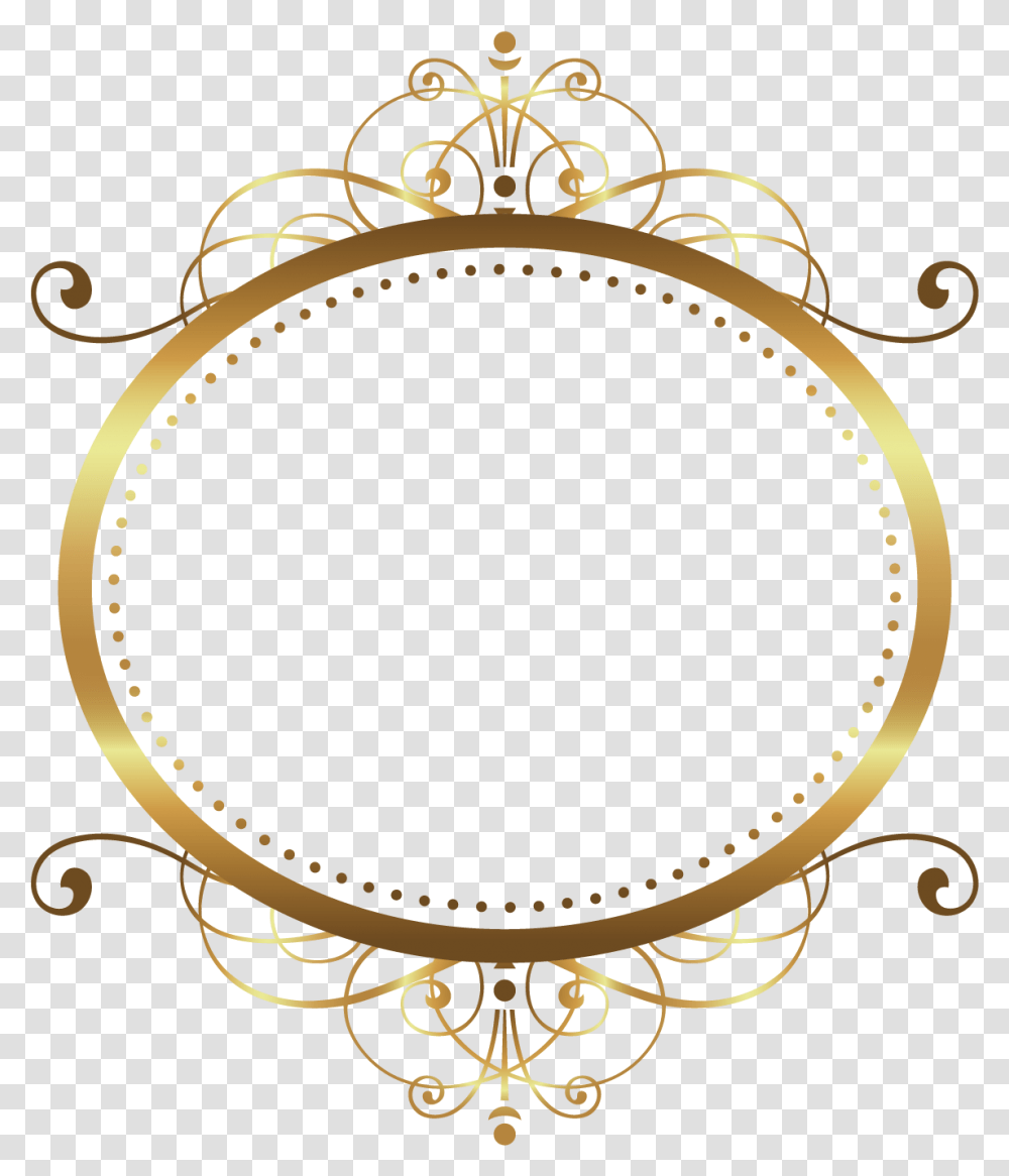 Golden Round Frame, Lamp, Oval Transparent Png