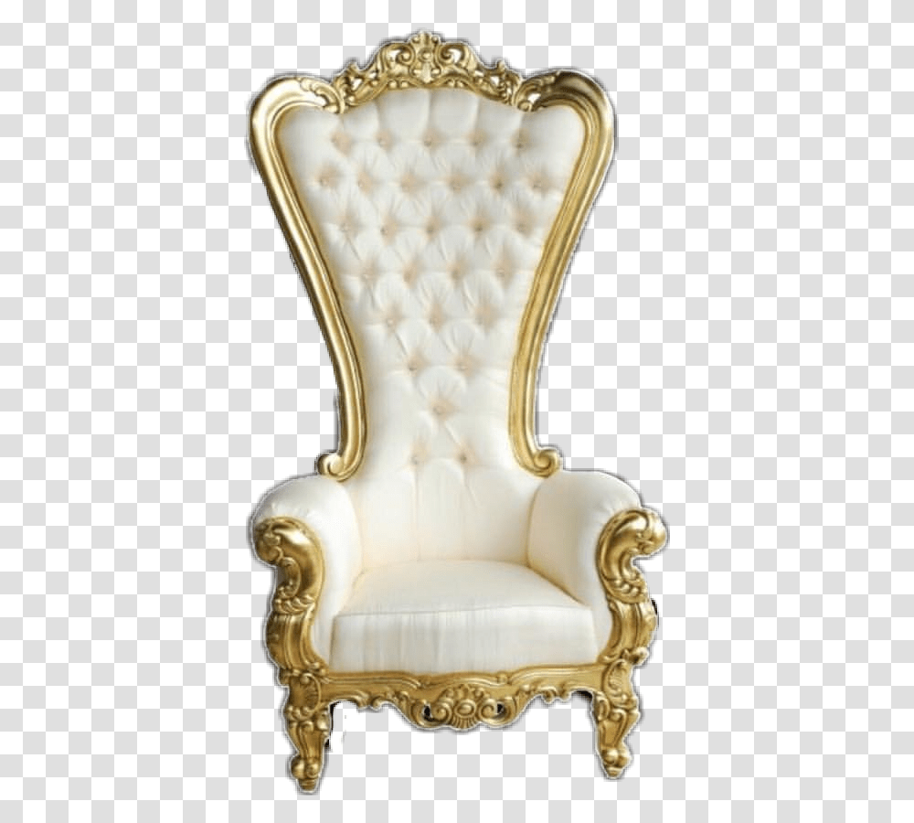 Golden Royal Chair, Furniture, Throne Transparent Png
