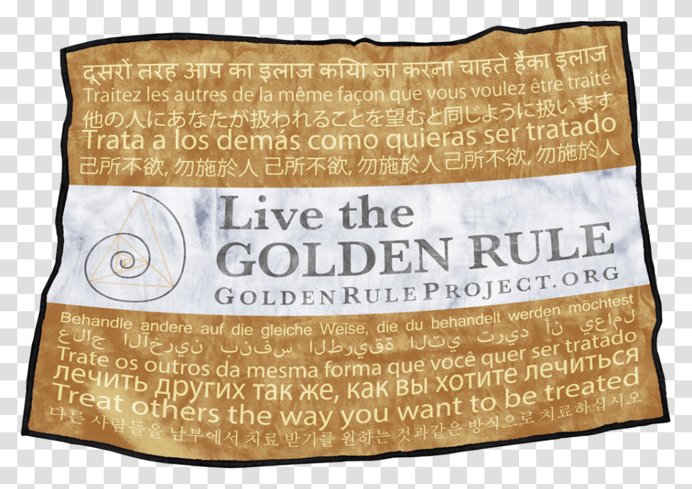 Golden Rule Blanket Throw Pillow, Label, Plant, Paper Transparent Png