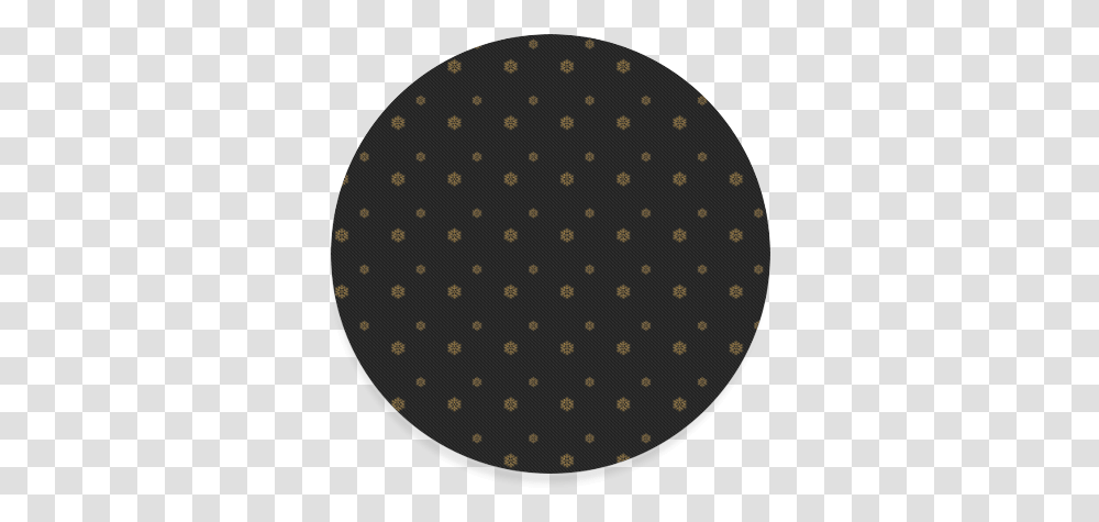 Golden Snowflakes On A Midnight Black Background Round, Rug, Pattern Transparent Png