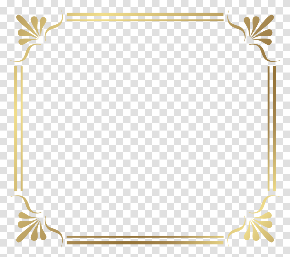 Golden Square Frame Picture Border Background Design For Certificate, Utility Pole, Screen, Electronics, Floral Design Transparent Png