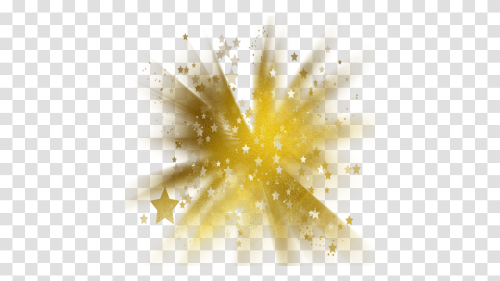 Golden Stars Image With No Toile D Or, Leaf, Plant, Pattern, Ornament Transparent Png