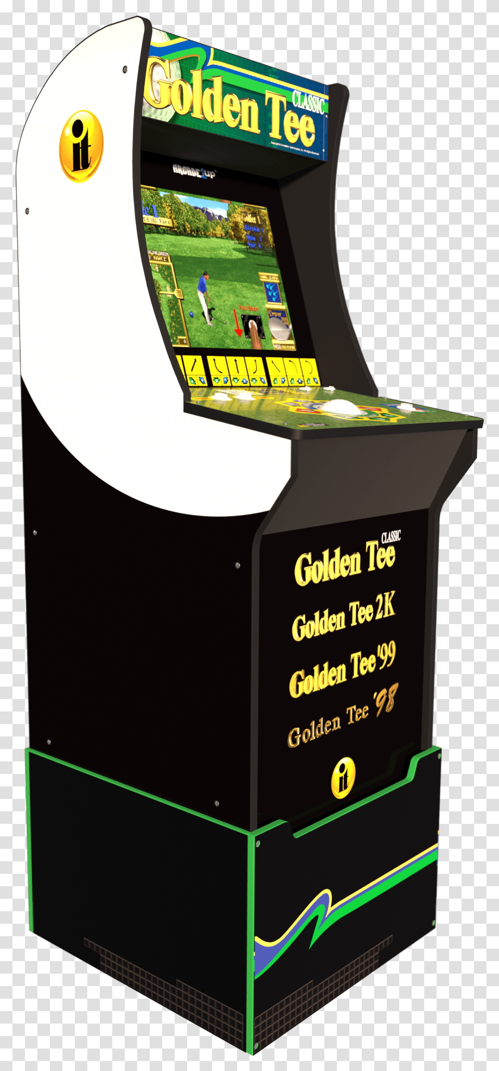 Golden Tee Arcade, Arcade Game Machine, Person, Human, Metropolis Transparent Png