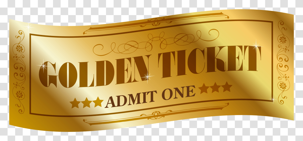 Golden Ticket Background, Paper, Label, Plaque Transparent Png