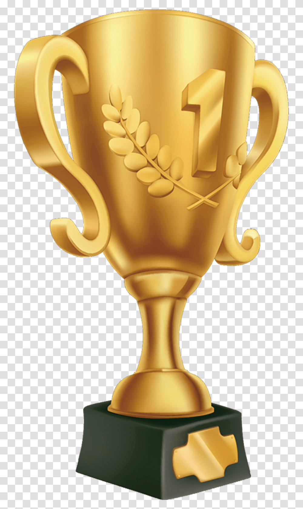 Golden Trophy Image Free Download Searchpngcom Number One Trophy, Lamp Transparent Png