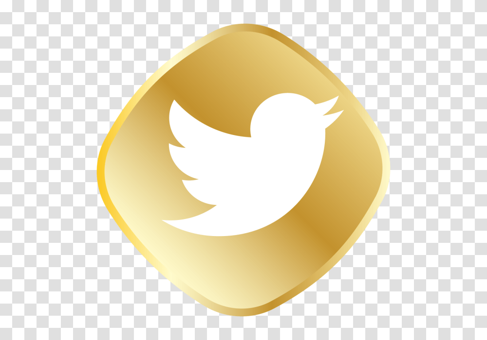 Golden Twitter Icon Royal Golden Icon Set And Vector, Banana, Plant, Food Transparent Png