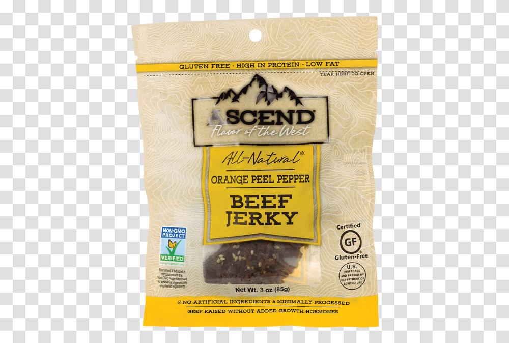 Golden Valley Natural Ascend All Natural Beef Jerky Non Gmo Project, Plant, Food, Vegetable, Produce Transparent Png