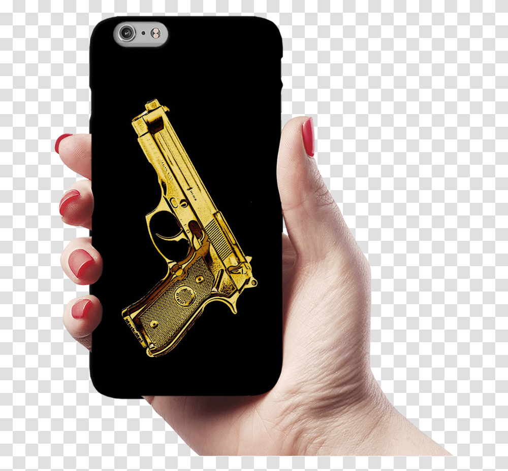 Golden Vintage Gun Cover Case For Iphone 66s Plus Trigger, Person, Human, Weapon, Weaponry Transparent Png
