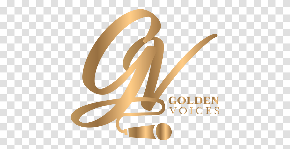 Golden Voices Llc Logo Voice Gold, Text, Calligraphy, Handwriting, Symbol Transparent Png