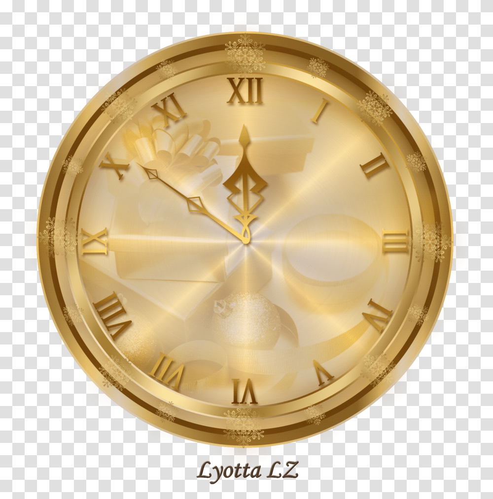 Golden Wall Clock Golden Clock, Lamp, Wristwatch, Analog Clock Transparent Png