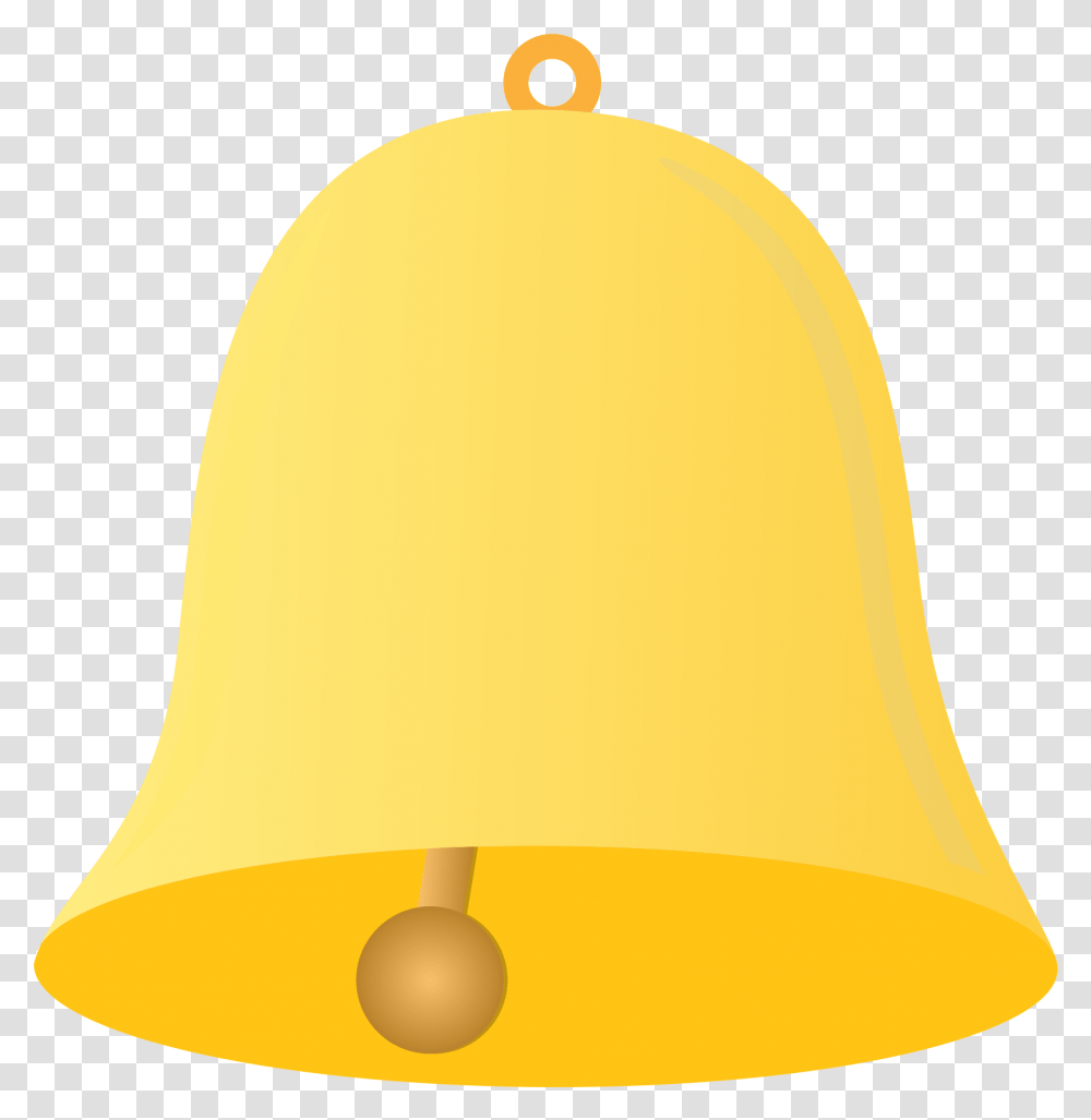 Golden Yellow Bell Icon Image Free Background Bell Clipart, Lampshade, Baseball Cap, Hat, Clothing Transparent Png
