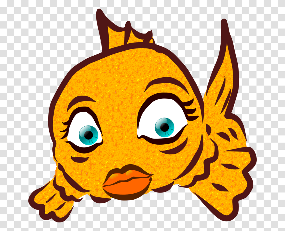 Goldfish Cartoon Comics Female, Label, Halloween Transparent Png