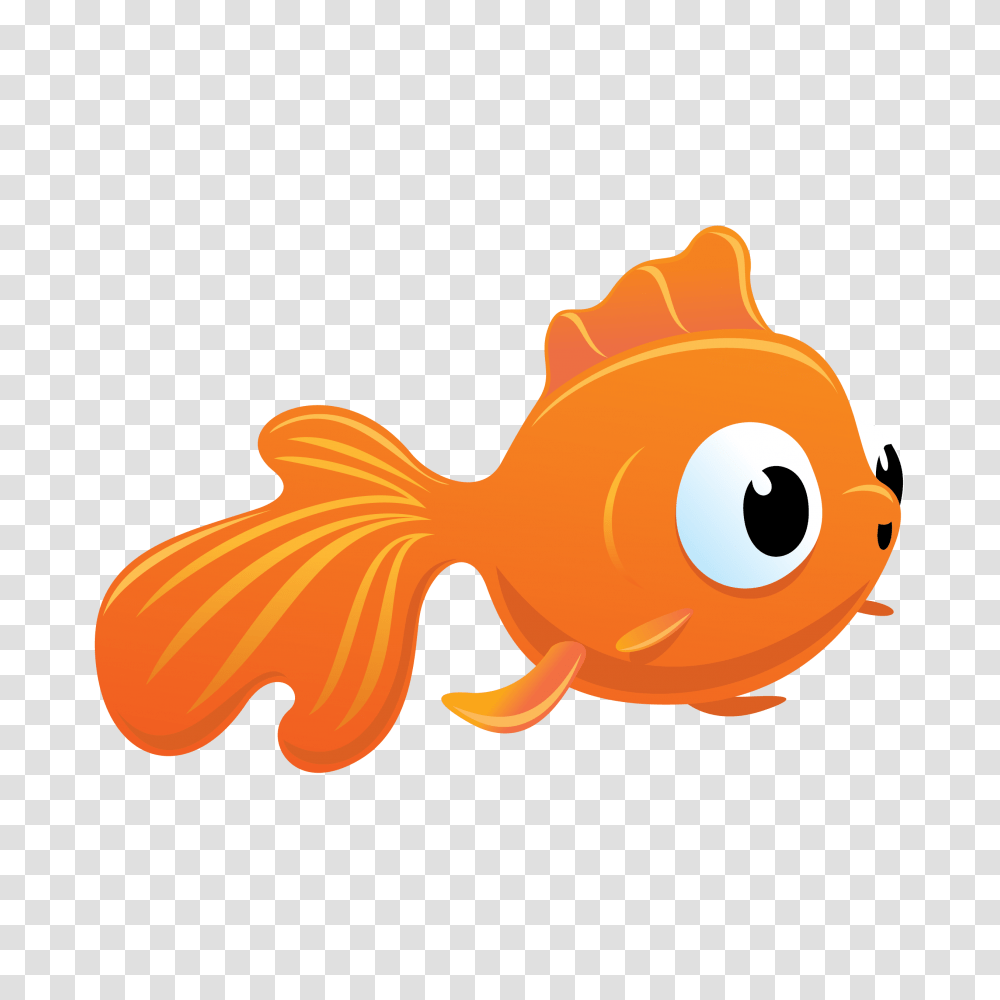 Goldfish Clipart Basic Fish Cartoon Gold Fish, Animal Transparent Png