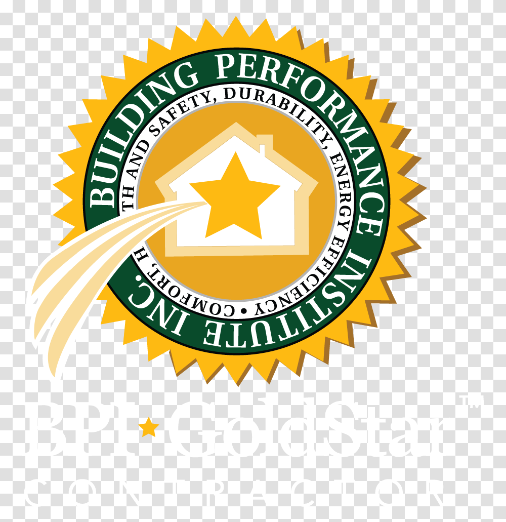 Goldstar Logodarkbackground - Ipermit Building Performance Institute, Symbol, Label, Text, Star Symbol Transparent Png