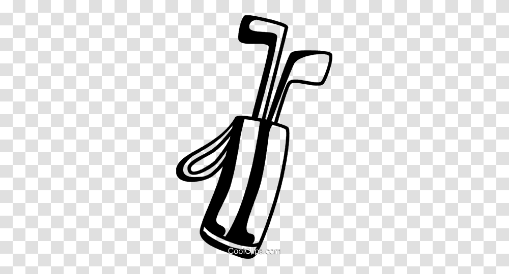 Golf Bag And Golf Clubs Royalty Free Vector Clip Art Illustration, Fork, Cutlery, Sweets, Food Transparent Png