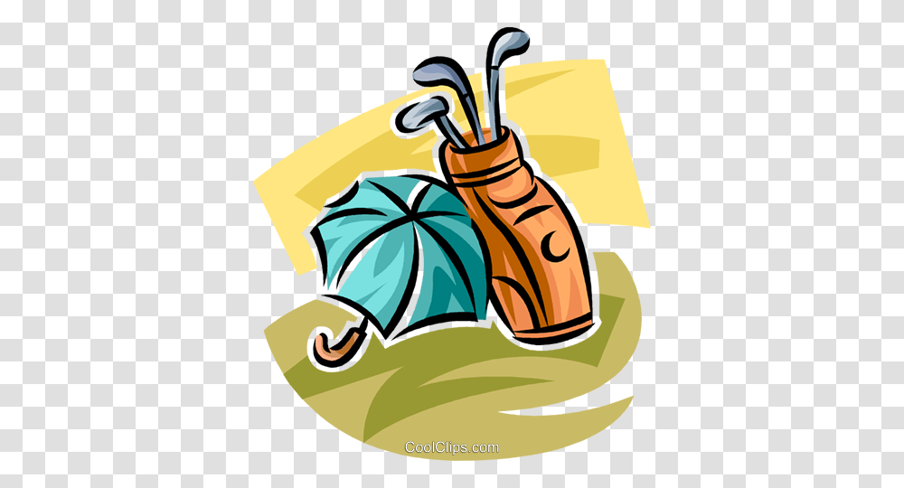 Golf Bag And Umbrella Royalty Free Vector Clip Art Illustration, Weapon, Weaponry, Bomb, Dynamite Transparent Png