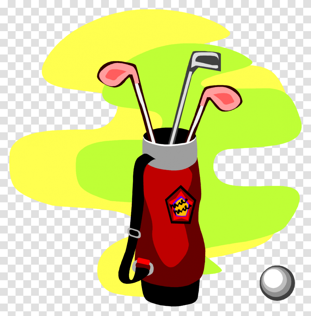 Golf Bag Clip Art Golf Club And Bag Cartoon, Sport, Sports, Bottle, Pop Bottle Transparent Png