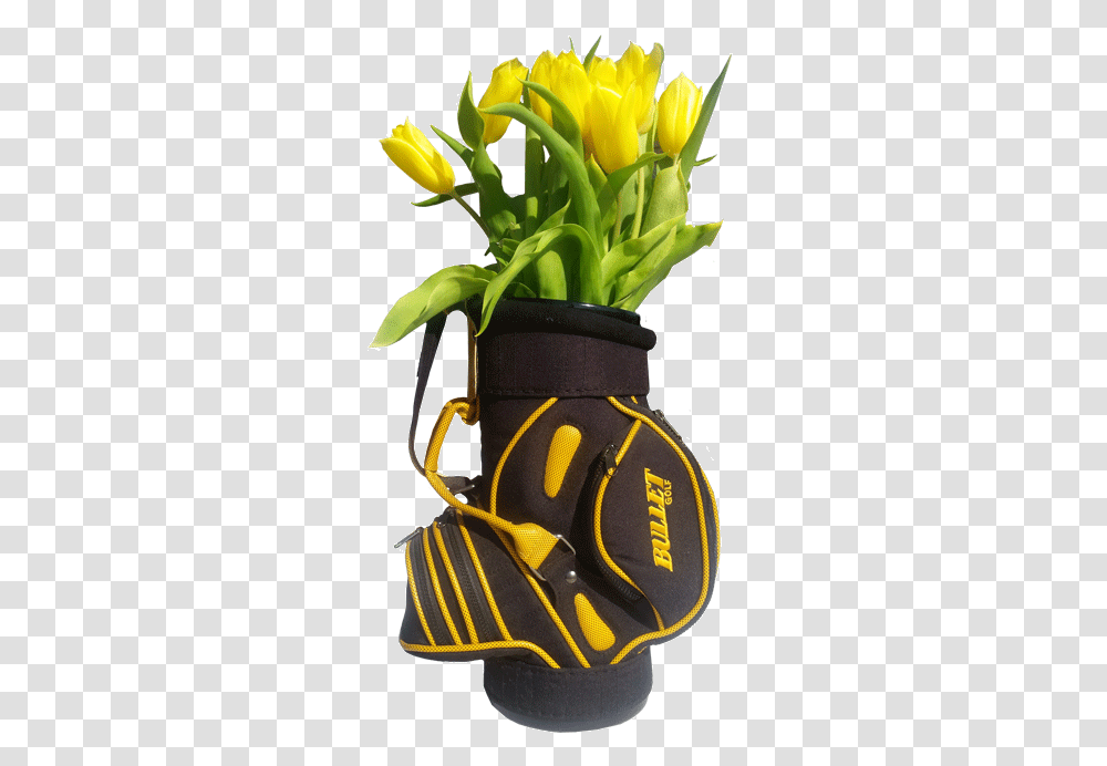 Golf Bag Wine Bottle Cooler Replica Of A Charming Golf Bouquet, Potted Plant, Vase, Jar, Pottery Transparent Png
