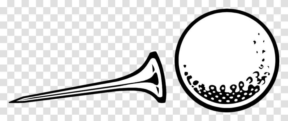 Golf Ball Clipart Golf Black And White, Axe, Tool, Musical Instrument, Brass Section Transparent Png