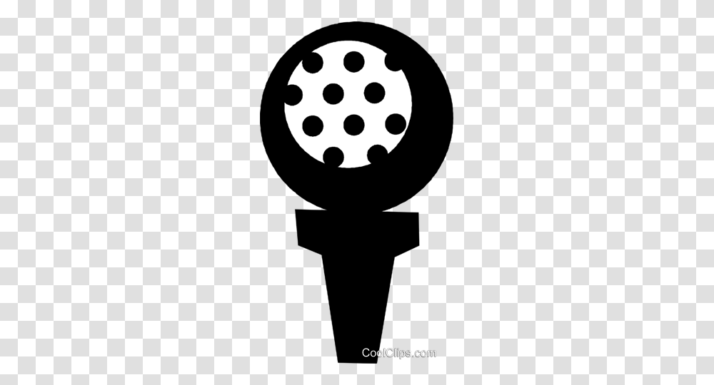 Golf Ball On A Tee Royalty Free Vector Clip Art Illustration, Stencil, Cross Transparent Png