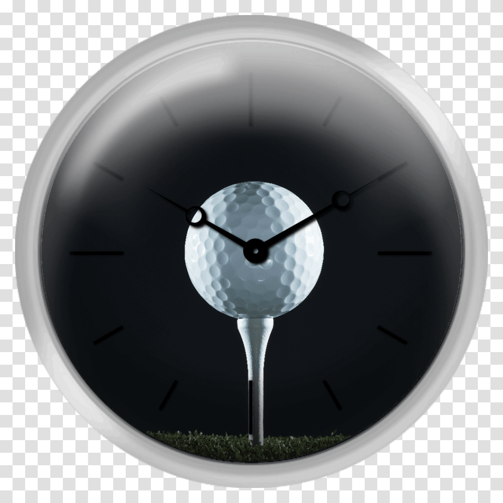 Golf Ball On Tee Surface Level Wall Clock, Sport, Sports, Clock Tower, Architecture Transparent Png