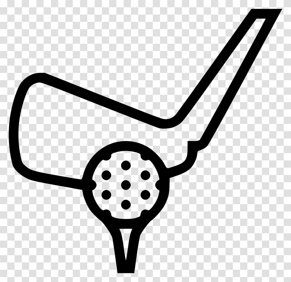 Golf Bat Ball Tee Hit Icon Free Download, Scissors, Blade, Weapon, Weaponry Transparent Png