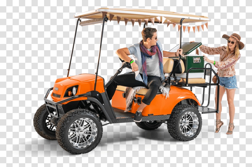 Golf Cart, Person, Human, Vehicle, Transportation Transparent Png