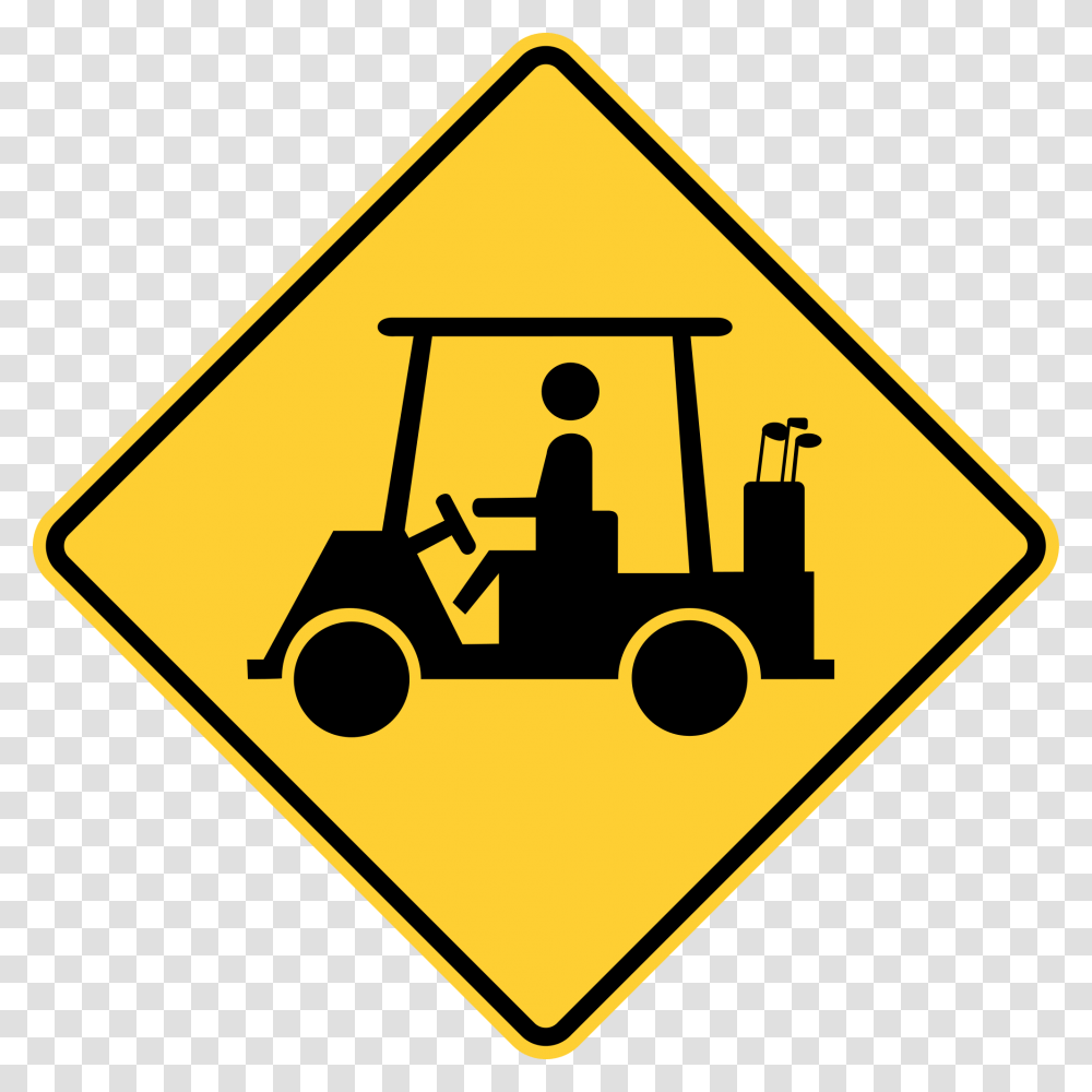 Golf Cart Sign Clipart Golf Cart Crossing Sign, Road Sign, Stopsign Transparent Png
